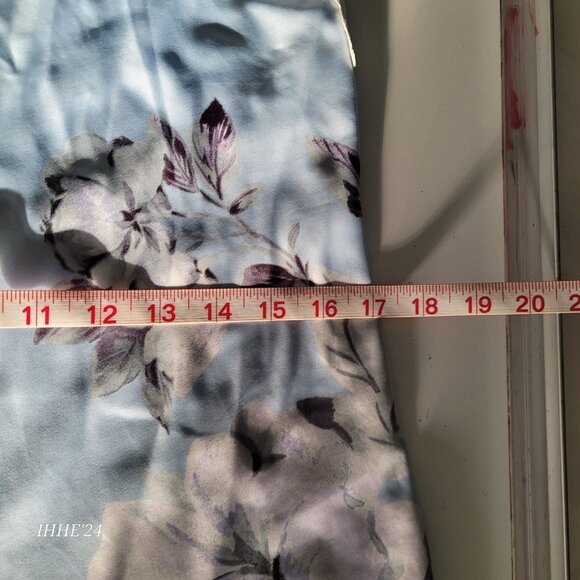 Apt. 9 Womens Floral Lace-Trim Slip Dress M Light Blue - Picture 4 of 8